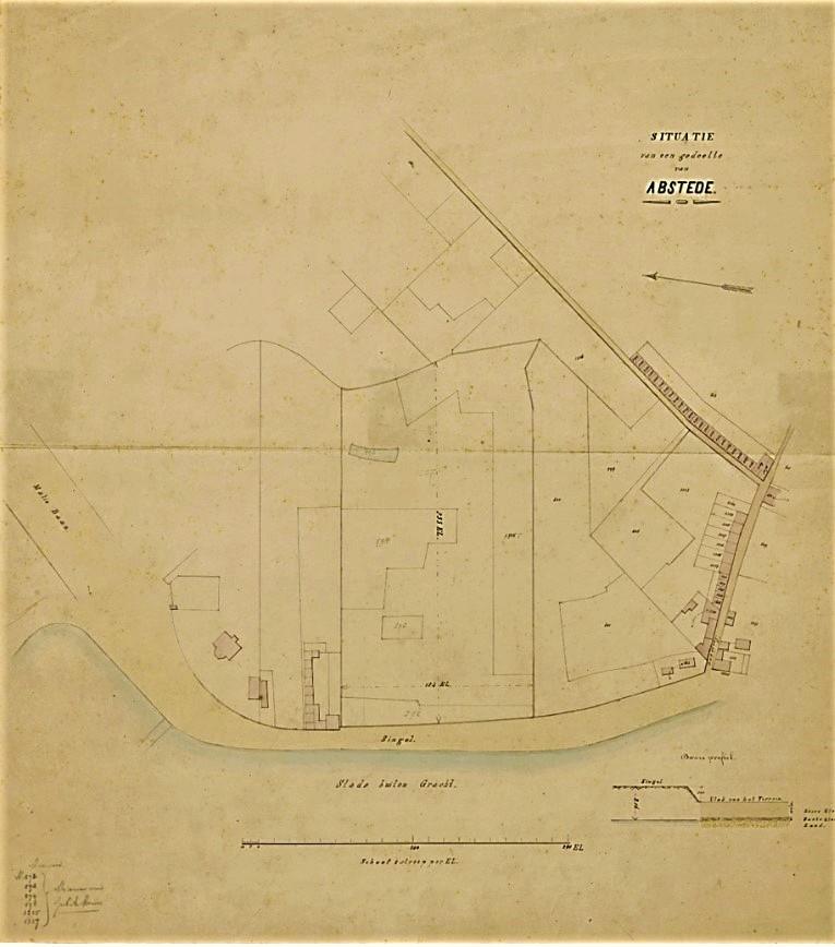 Plattegrond voor een nieuw stads- en academisch ziekenhuis uit 1860 (niet gerealiseerd)