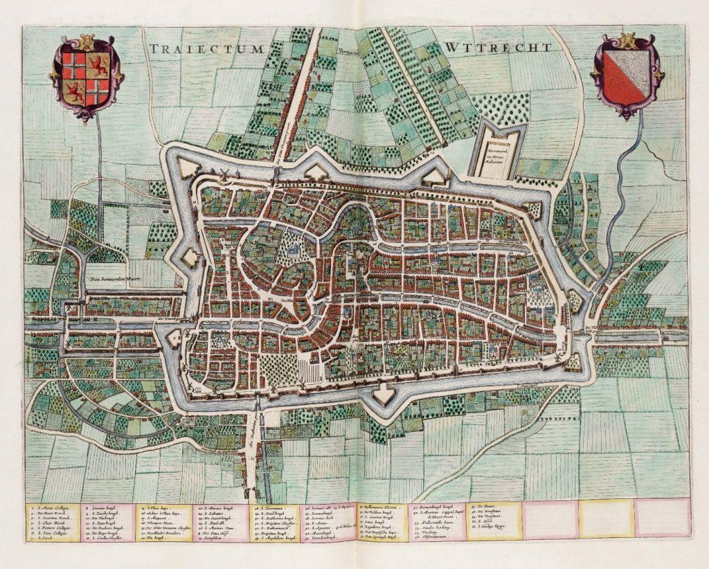 De kaart van Utrecht uit 1649