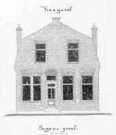 Tekening voorgevel Klein Bellevue (1883)
